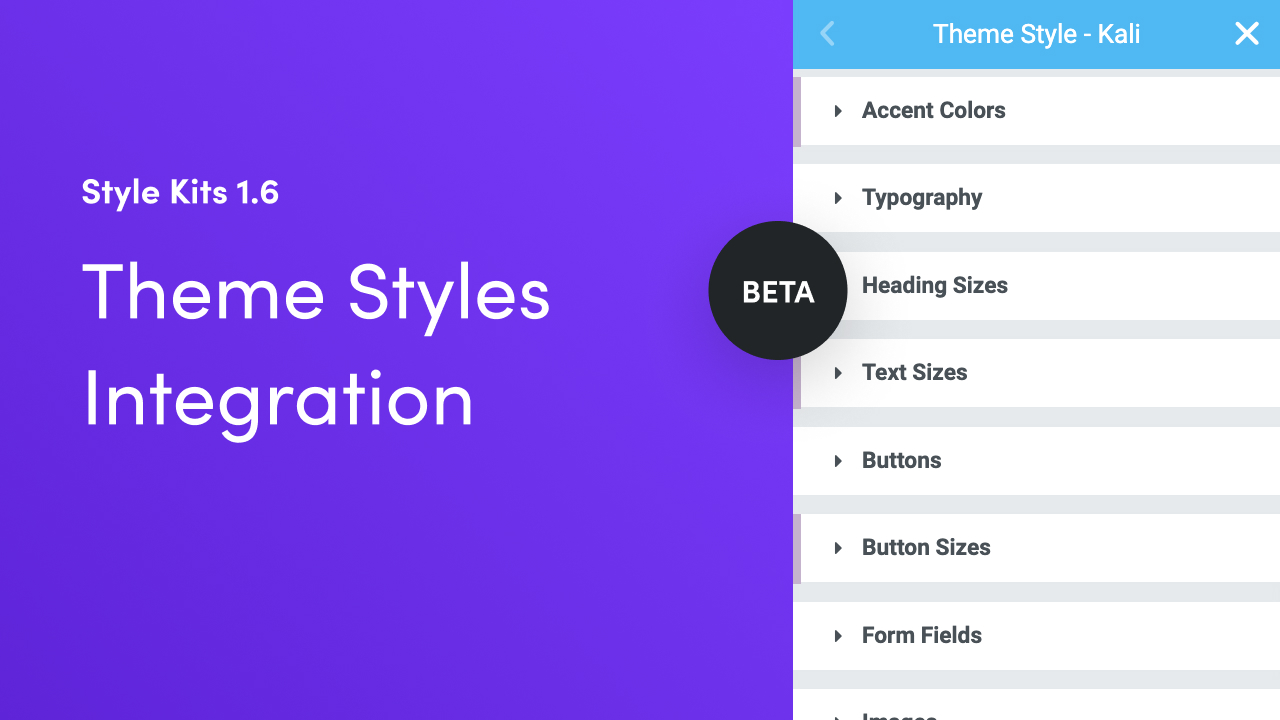 Style Kits 1.6 Beta. Integrating with Theme Styles Analog WP