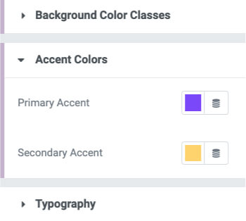 Primary and secondary color in Elementor Theme Style
