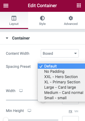 Sections, Columns, Padding and Margins in Elementor