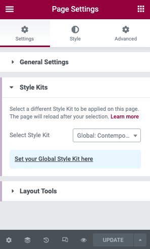 Overriding the global Style Kit
